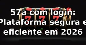 57a com login: Plataforma segura e eficiente em 2026 🔒